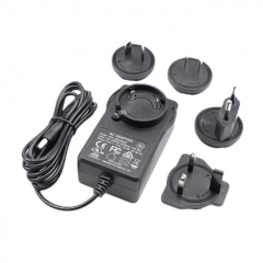 Interchangeable plug 9V 3A Power Adapter