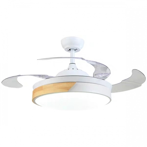 【SRFSD20408】New modern luxury energy saving efficiency 42 inch retractable remote control bladeless ceiling fan with led light