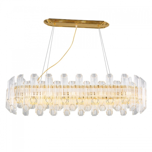 【SRQS779】Hotel engineering custom ceiling light simple Nordic crystal glass chandelier