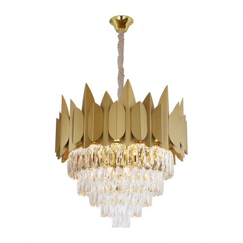 【SRQS763】Large golden chandelier ceiling lamp household modern crystal lamp