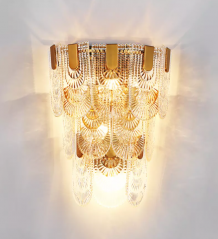 【SRBD062】Postmodern wall lamp Luxurious Simplicity bedroom headboard corridor wall crystal lamp