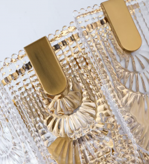 【SRBD062】Postmodern wall lamp Luxurious Simplicity bedroom headboard corridor wall crystal lamp