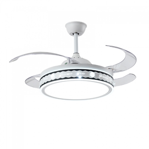 【SRFSD20224】New Modern simple dining room bedroom led remote control fan lights variable frequency ceiling fan lights
