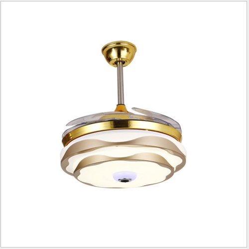 【SRFSD20268】Blue Tooth sound fan light wave living room dining room frequency conversion ceiling fan light