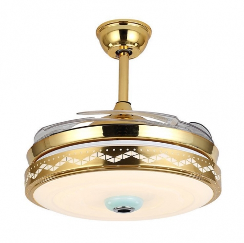 【SRFSD20271】Bedroom Home Simple Modern Bluetooth with Fan Crystal Chandelier