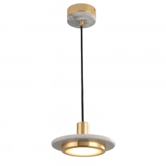【SRXD046】Nordic art modern decorative gold metal white marble LED chandelier