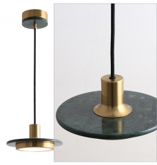 【SRXD046】Nordic art modern decorative gold metal white marble LED chandelier