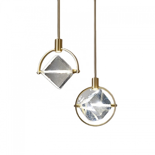 【SRXD026】Modern decoration luxury classic lighting fixture lamp gold metal square k9 crystal led cristal chandeliers pendant lights