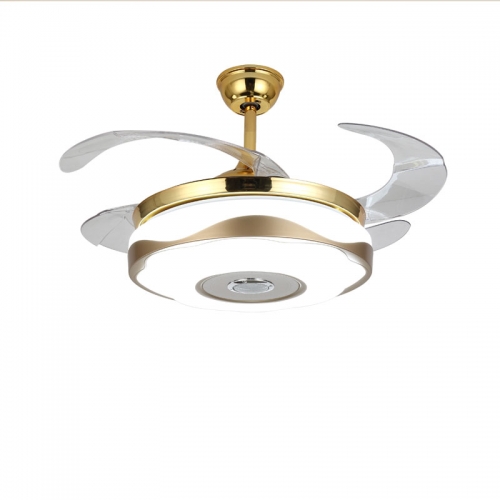 【SRFSD20279】Living Room invisible ceiling fan light dining room fan ceiling light with Bluetooth Speaker