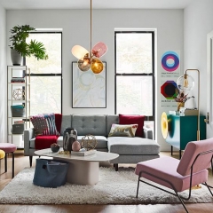 【SRXD075】Vintage Art Decor Stained Bowl Pendant Light Glass Lamp Shade