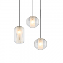 【SRXD058】Modern Chandeliers Simple Nordic Pendant Lights Marble Glass Fixture Ceiling Lights Bar Restaurant Hanging Lamp