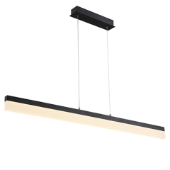 【SRCD011】high quality modern strip office black supermarket aluminum slim led linear pendant lights