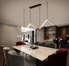【SRCD028】simplicity design aluminum frame led ceiling light lantern black geometric pendant lighting