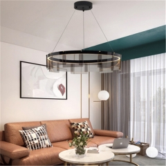 【SRRM044】Modern Light Luxury Living Creative Round Nordic Art Simple Designer Dining Room Bedroom Glass Chandelier