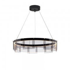 【SRRM044】Modern Light Luxury Living Creative Round Nordic Art Simple Designer Dining Room Bedroom Glass Chandelier