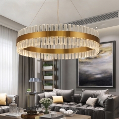 【SRRM047】Modern led chandeliers in the living room ring crystal chandelier for dining room crystal hanging lights