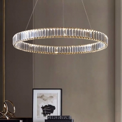 【SRRM080】Customize modern design decorative crystal led lighting big chandelier pendant lamp