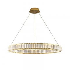 【SRRM080】Customize modern design decorative crystal led lighting big chandelier pendant lamp