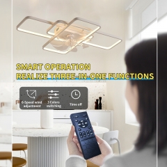 【XDX430】41Inches Ceiling Fan with Lights Remote Control Dimmable LED, 6 Gear Wind Speed Fan Light
