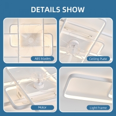 【XDX430】41Inches Ceiling Fan with Lights Remote Control Dimmable LED, 6 Gear Wind Speed Fan Light