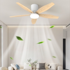 Modern 52in. Dimmable LED Embedded Smart Ceiling Fan Ceiling Fan with Light Kit and Remote Control