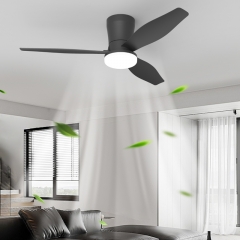Modern 52in. Dimmable LED Embedded Smart Ceiling Fan Ceiling Fan with Light Kit and Remote Control