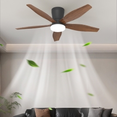 Modern 52in. Dimmable LED Embedded Smart Ceiling Fan Ceiling Fan with Light Kit and Remote Control