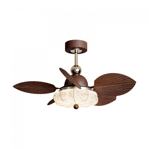 【HJM-835-3Y-30】Retro fan chandelier pendant light, 30-inch high wind force, bedroom light, living room light, banana leaf design ...