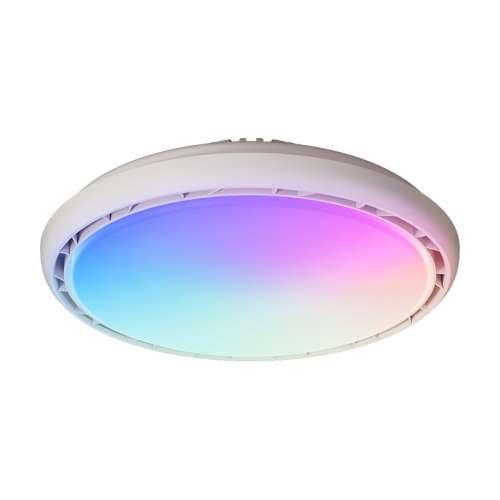 【HJM-009-18】Modern minimalist ceiling fan light 18-inch dimmable colourful eye-protecting bladeless ceiling light for living room and bedroom