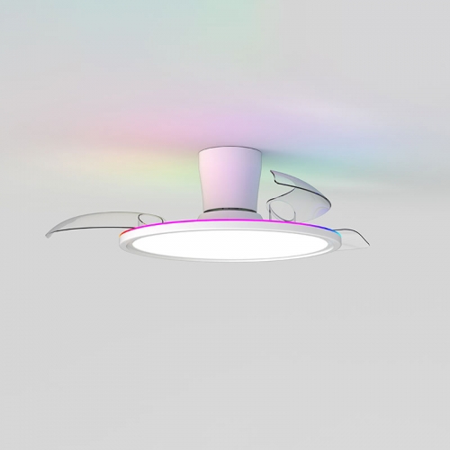 【YX-802D-42】Modern ceiling light RGB stepless dimming slim hidden fan LED bright bedroom fan living room light dining room chandelier