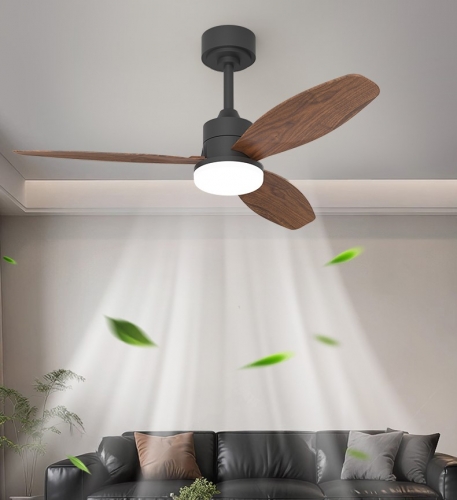 【SRC309B】Brushless DC motor ceiling fan 6-speed silent with lighting, remote control, dimmable LED lights