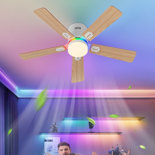 【603RGB/604RGB】RGB-style fan light with lighting device and remote control, 42-inch ceiling fan with lighting function