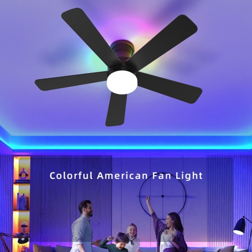 【SR6032-42RGB】42 inch ABS material fan blade, with six speed regulation functions, RGB light adjustment, timing function, suitable for living room and bedroom