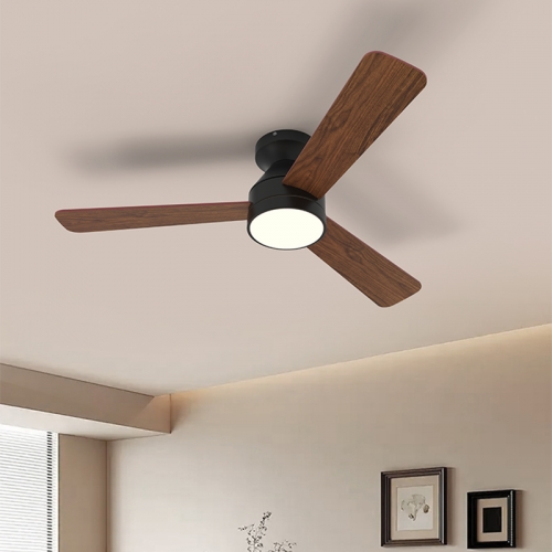 【SR6032】Modern Nordic-style dining room with pendant lights and a 42-inch recessed ceiling fan equipped with a six-speed DC motor