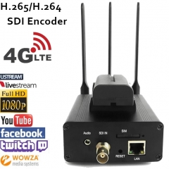 H.265 HEVC/H.264 AVC 4G LTE SDI Video Encoder for live Broadcast support RTMP to streaming server like Wowza,Youtube