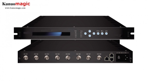 8*DVB ASI to IPTV Streaming IP Gateway 256 IP SPTS