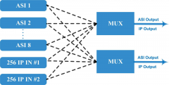 IP ASI To IP ASI Multiplexer for DVB Catv