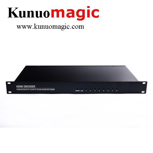 8 channel HDMI video encoder h.265 H.264 1080P for iptv live broadcasting with http rtsp rtmp rtmps utp rtp udp 1U Rack