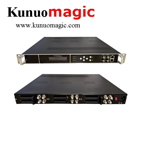 Digital Headend Encrypted Receiver with 8 CI slots for Satellite Cam Card Descrambling 8*Tuners to IP ASI Decoder