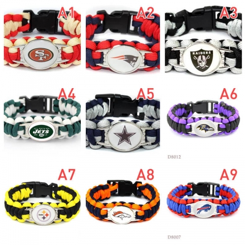 wholesale Cowboys paracord bracelet NFL rugby #15110