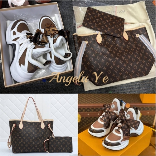 1 set Top quality shoes boots & Tote bag free shipping #16562