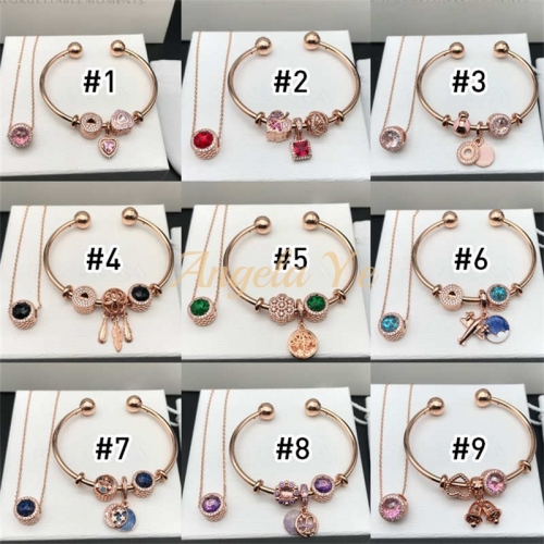 Wholesale Top Quality Fashion bracelet & necklace set with box PDL #3246