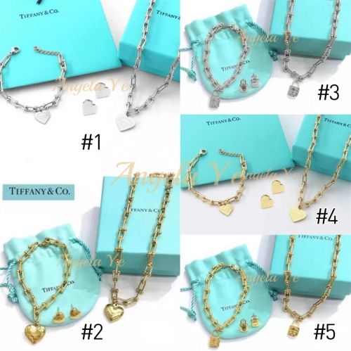 Wholesale fashion Necklace & Bracelet & Earring set with box TIY #16766