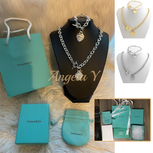 Wholesale Fashion Necklace and Bracelet set with box TIY #5379