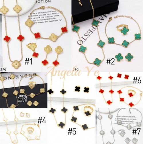 Wholesale Necklace & Bracelet & Earring & Ring set #17720