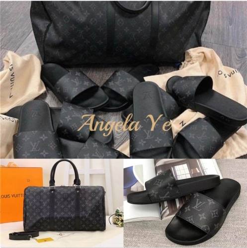 wholesale fashion slipper & luggage bag LOV #11228