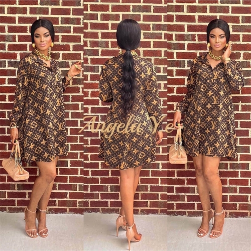 Wholesale fashion shirt dress for Women size:S-2XL LOV #16628