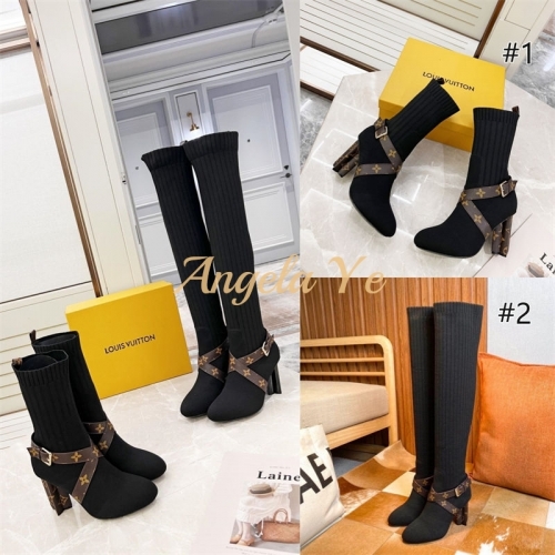 1 Pair Top quality fashion shoes Boots size:5-10 with box free shipping FEI  #20137
