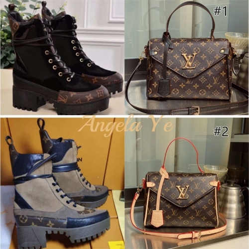 1 set fashion boots & handbag free shipping LOV #20367