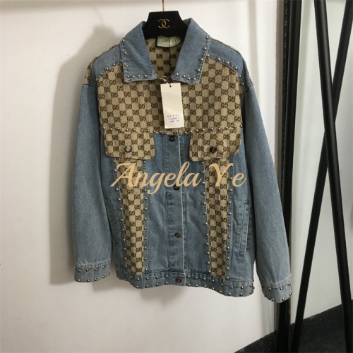 High quality fashion denim jacket coat for women size:S-L GUI #23165